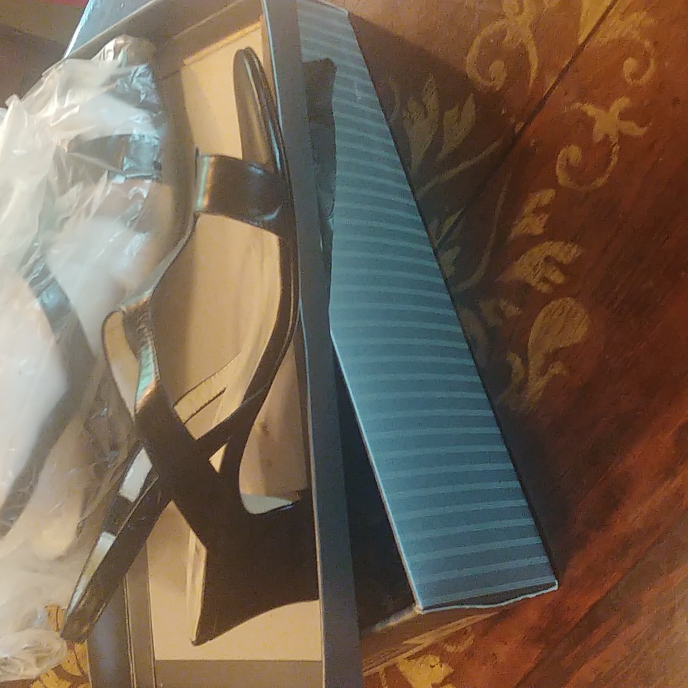 Nordstrom Ladies black dress sandal shoes SZ 8